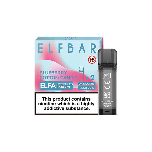 Elf Bar 2% pre-filled pods for ELFA Box of 10