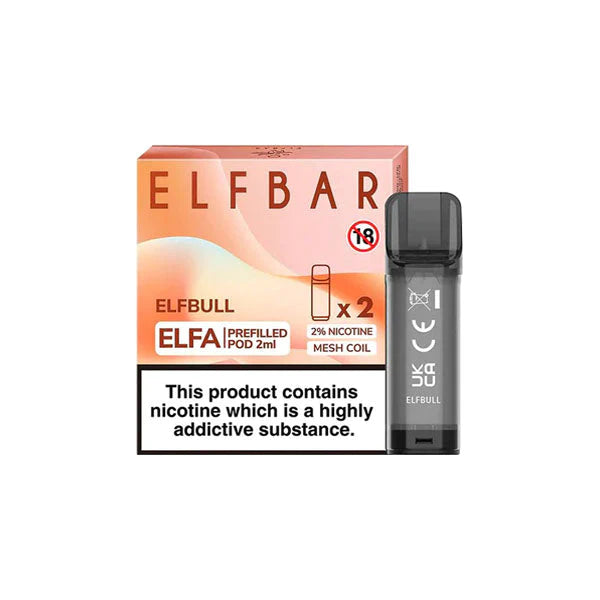 Elf Bar 2% pre-filled pods for ELFA Box of 10