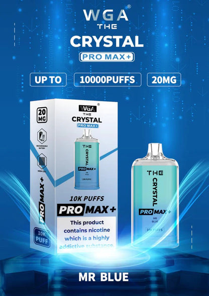 The Crystal Pro Max + 10,000 Disposable Vape Box of 10