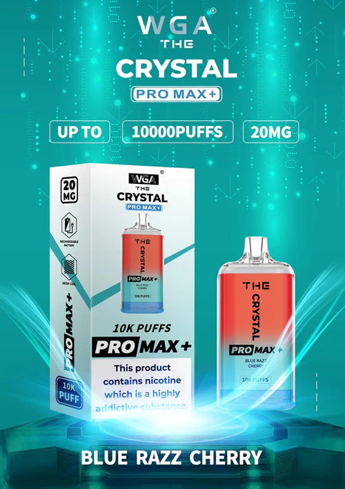 The Crystal Pro Max + 10,000 Disposable Vape Box of 10