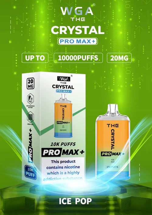 The Crystal Pro Max + 10,000 Disposable Vape Box of 10